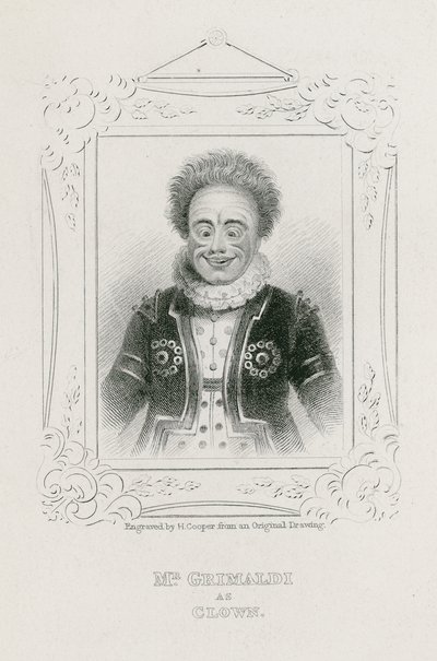 Joseph Grimaldi úr bohócként alkotó: English School