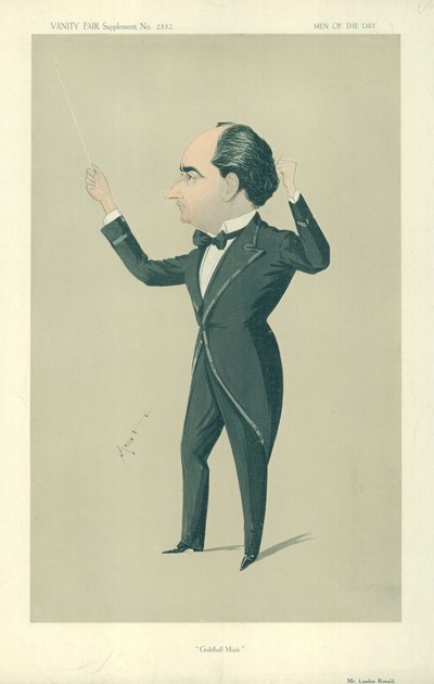 Mr Landon Ronald, Guildhall Music, 1913. december 13., Vanity Fair rajzfilm alkotó: English School