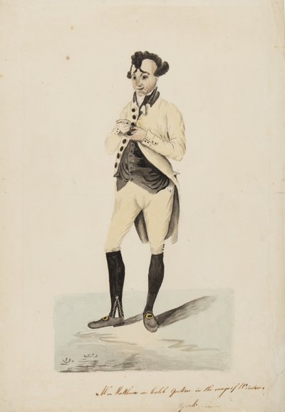 Matthews úr Caleb-idézetként a Wags of Windsorban, Yorkban, 1820 körül alkotó: English School