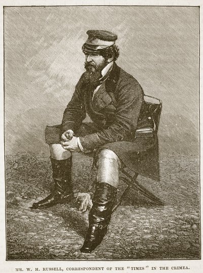 W H Russell úr, a Times krími tudósítója, illusztráció a Cassells Illustrated History of Englandből (szépia fotó) alkotó: English School