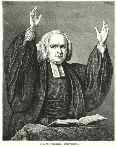 Mr Whitefield prédikál (metszet) alkotó: English School
