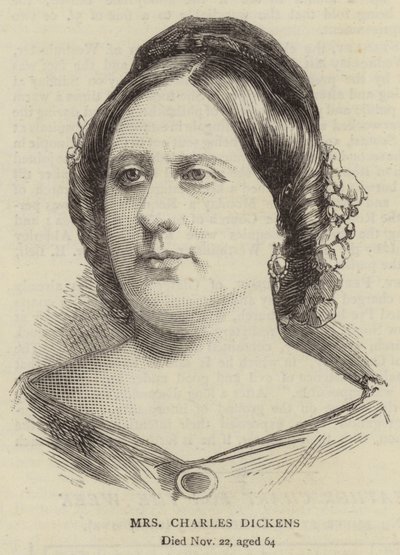 Mrs Charles Dickens (metszet) alkotó: English School