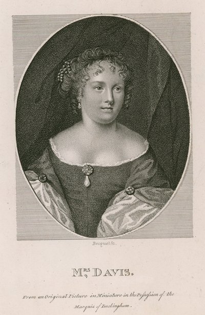 Mrs. Davis, egy eredeti miniatűr képről, Buckingham márki birtokában alkotó: English School