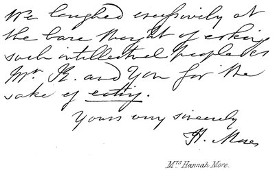 Hannah More asszony alkotó: English School