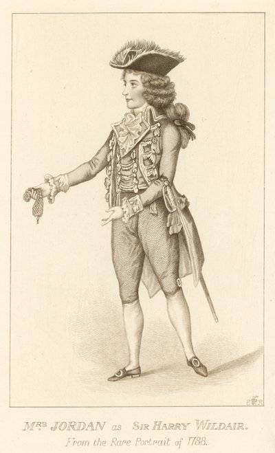 Mrs. Jordan, mint Sir Harry Wildair az 1788-as ritka portréról alkotó: English School
