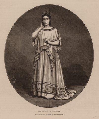 Mrs Kendal mint "Galatea" (metszet) alkotó: English School