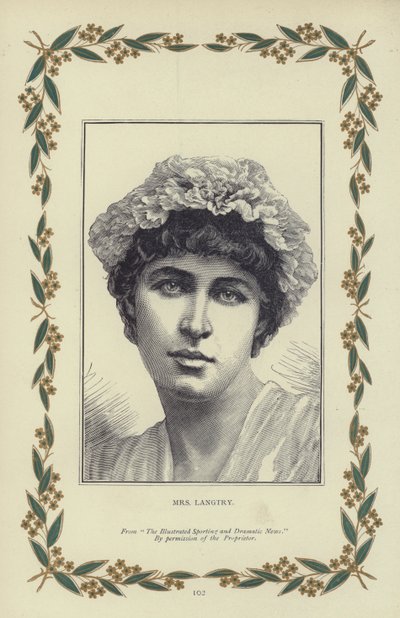 Mrs Langtry (metszet) alkotó: English School