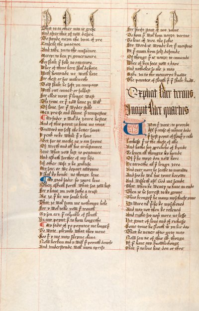 Ms326 f66v, Confessio Amantis, John Gower (toll és tinta pergamen) alkotó: English School