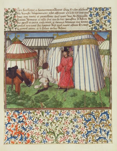 Ms. 2597 Verlangen kniet vor Ehre und bittet um die Hilfe von Herz, Faksimile-Ausgabe von Livre du Coeur d