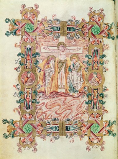Ms 274 (Y-6) fol.71v A keresztre feszítés, Jumieges Róbert misekönyvéből, 1016 körül alkotó: English School
