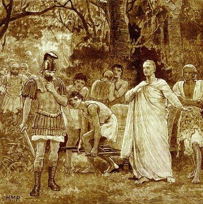 Cicero meggyilkolása, Edward Ollier Cassells Illustrated Universal History illusztrációja, 1890-ben megjelent (digitálisan javított kép) alkotó: English School