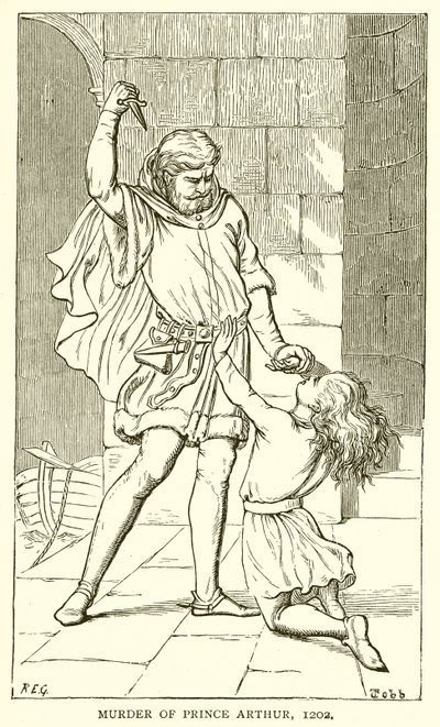 Arthur herceg meggyilkolása, 1202 alkotó: English School