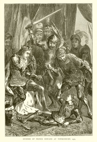 Edward herceg meggyilkolása Tewkesburyben, 1471 alkotó: English School