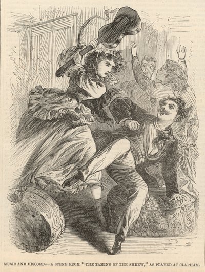 Zene és viszály; Egy jelenet a Claphamban játszott The Taming of the Shrew-ból alkotó: English School