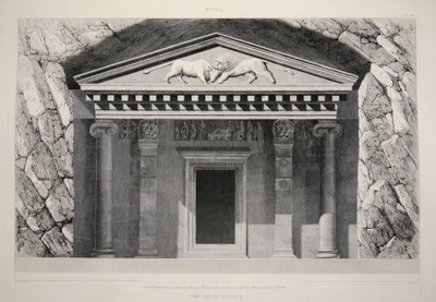 Myra - Tomb Cut in the Rock, a Kis-Ázsia fő romjaiból, pub. 1863 (litó) alkotó: English School