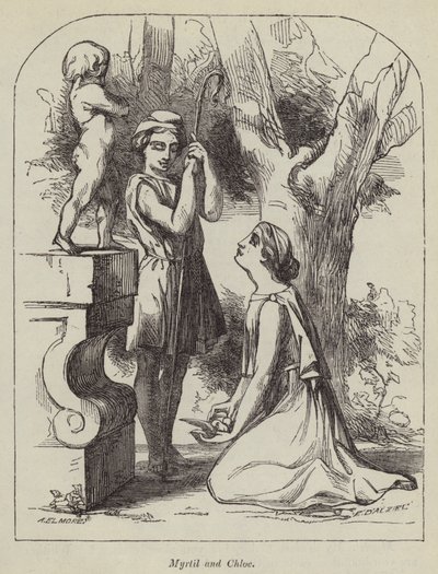 Myrtil és Chloe (metszet) alkotó: English School