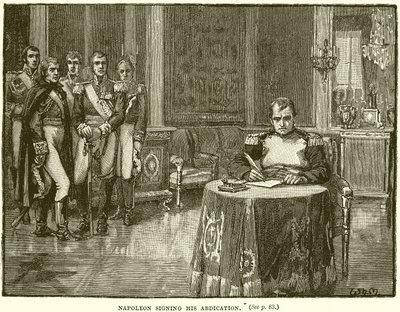 Napóleon aláírja lemondását alkotó: English School