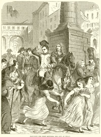 Első Napóleon belép Milánó városába alkotó: English School
