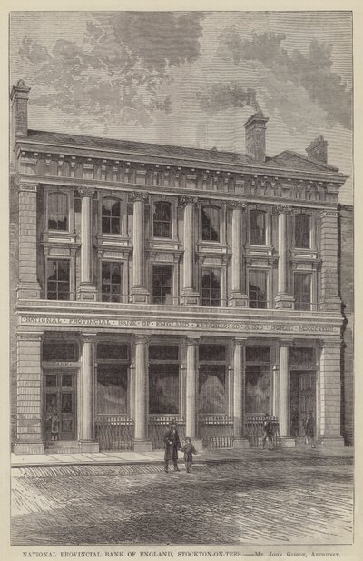 National Provincial Bank of England, Stockton-on-Tees (metszet) alkotó: English School