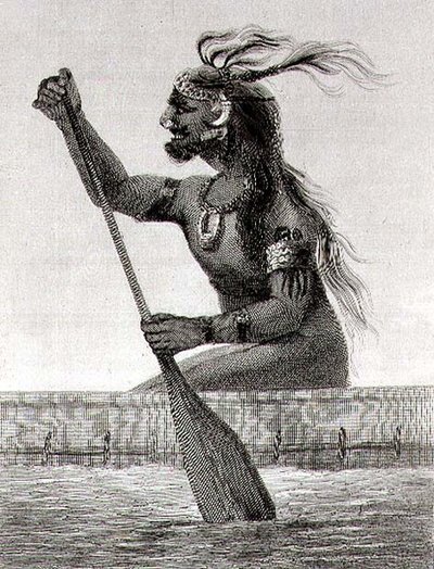 Einheimischer von Neuguinea, graviert von S. Bull von English School