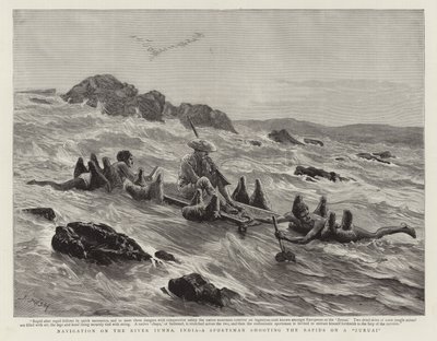 Navigáció a Jumna folyón, India alkotó: English School