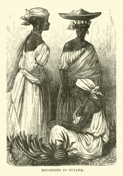 Negresses Guyanában (metszet) alkotó: English School