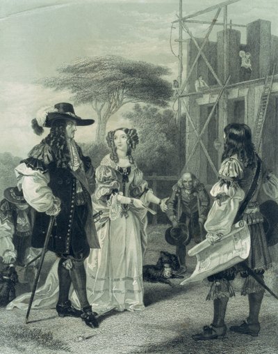 Nell Gwynn ráveszi II. Károlyt, hogy építsen egy kórházat, alkotó: English School