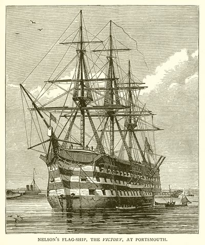 Nelsons Flag-Ship, a győzelem, Portsmouthban alkotó: English School