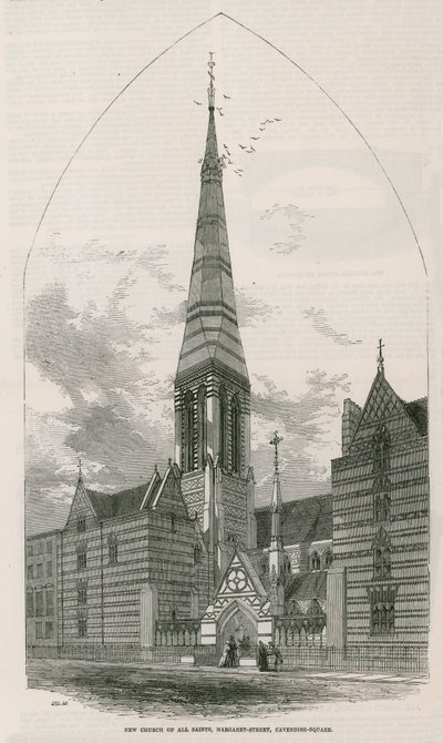 Mindenszentek új temploma, a Margaret Streeten a Cavendish téren alkotó: English School
