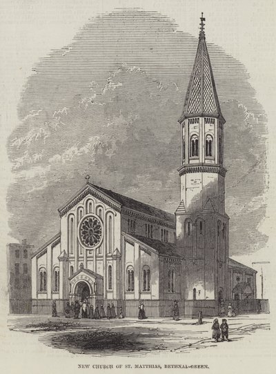 Új Szent Mátyás templom, Bethnal-Green (metszet) alkotó: English School