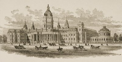 New City Hall, San Francisco, az „American Pictures”-től, a The Religious Tract Society kiadása, 1876 alkotó: English School