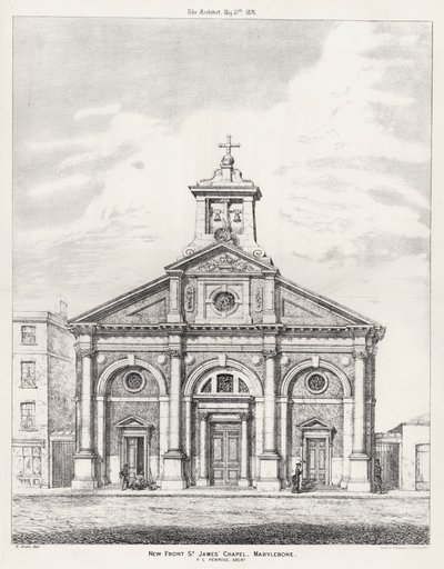 New Front, Szent Jakab-kápolna, Marylebone (metszet) alkotó: English School