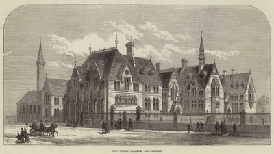 New Owens College, Manchester (metszet) alkotó: English School