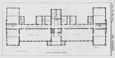 Új Himlő- és Oltókórház, Highgate (metszet) alkotó: English School