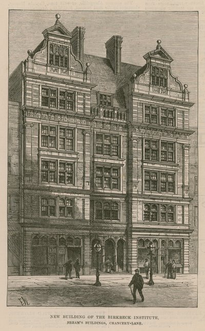 A Birkbeck Intézet új épülete, Breams Buildings, Chancery Lane, London alkotó: English School