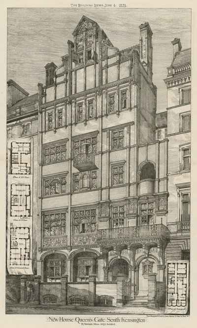 Új ház, Queens Gate, South Kensington, London alkotó: English School
