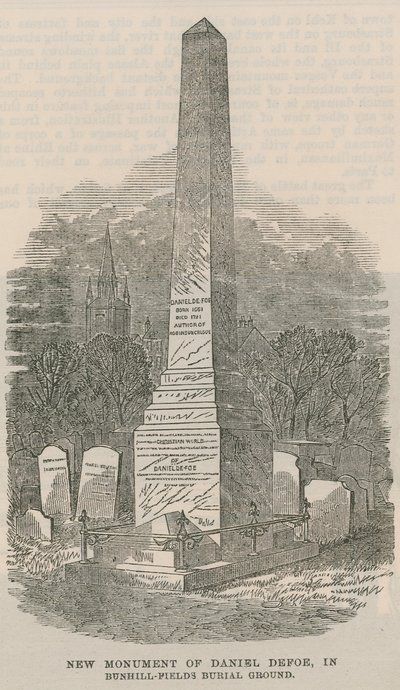 Daniel Defoe új emlékműve alkotó: English School