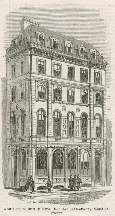 A Royal Insurance Company új irodái, a londoni Lombard Street alkotó: English School