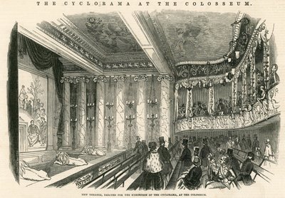 Új színház, a londoni Colosseum Cyclorama kiállításának felállítója alkotó: English School