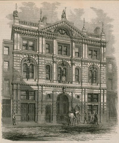 A Peninsular and Oriental Steam Navigation Company újonnan épített irodái, a Leadenhall Street, London alkotó: English School