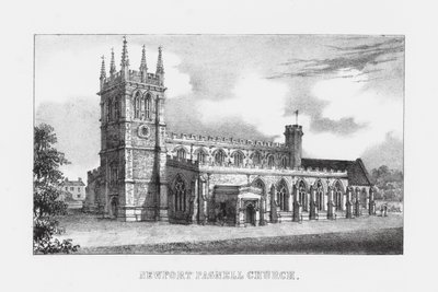 Newport Pagnell templom (metszet) alkotó: English School