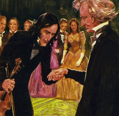 Nicolo Paganini alázatosan kezet csókolt neki, miután Berliozs Haroldot játszotta Olaszországban alkotó: English School