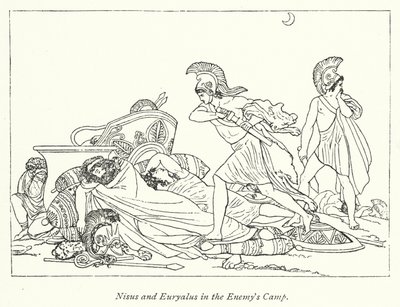 Nisus és Euryalus az ellenség táborában (fotók) alkotó: English School
