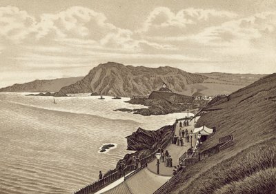Észak-Devon: Lantern Hill és Hillsboro, East Parade (litho) alkotó: English School