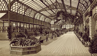 Észak-Devon: Victoria sétány, belső tér (litográfia) alkotó: English School