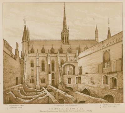 Guildhall északi oldala, London alkotó: English School