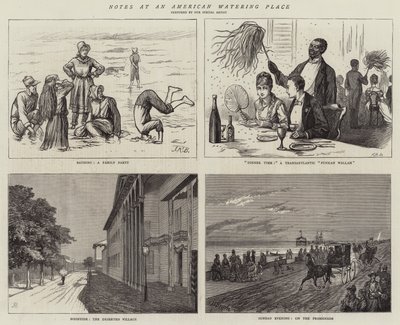 Jegyzetek egy amerikai vízfürdőnél (metszet) alkotó: English School