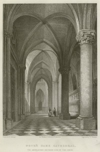 Notre Dame-székesegyház, A kórus ambuláns déli oldala (metszet) alkotó: English School