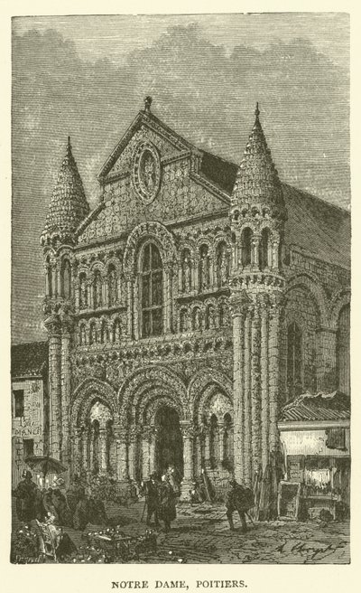 Notre Dame, Poitiers (metszet) alkotó: English School