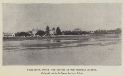 Nukualofa, Tonga, a Barátságos Szigetek fővárosa (litho) alkotó: English School